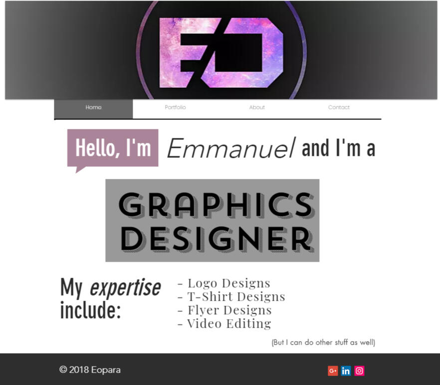 Graphic designer portfolio